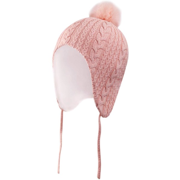 racy Baby Toddler Girls Vinter Earflap Beanie Hat Barn Varmt Stickade Mössor