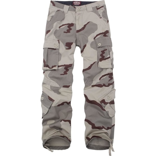 ch Wild Cargo Pants för män Beige Camo 42