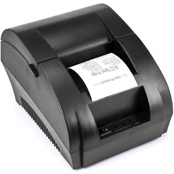 U Termisk Kvittoskrivare TEROW 58mm Mini Liten Bärbar Etikettskrivare med Höghastighetsskrivning Kompatibel med ESC/POS Skrivkommandon Set, Lätt att