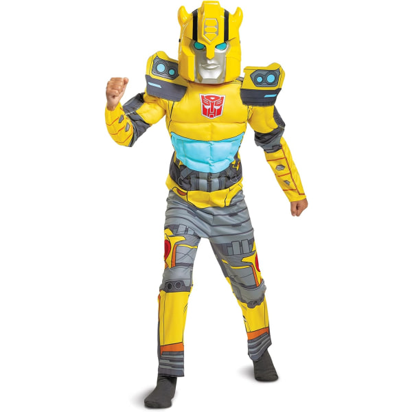 Dguise Blå Power Ranger-dräkt, barnstorlek Beast Morphers muskelvadderad karaktärdräkt och mask, klassisk barnstorlek Small (4-6)