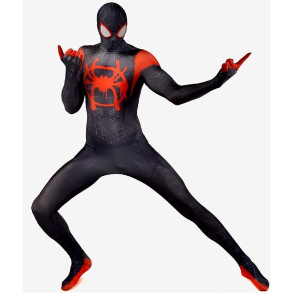 shdcs Superhjälte Kostym Unisex Vuxen Spandex Halloween Fest Cosplay Zentai Dräkt Svart Vuxen-L