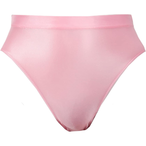 udmall Dam High Cut Thongs Briefs Balett Dans Underkläder Booty Shorts Shiny Panties Style-1-rosa Medium