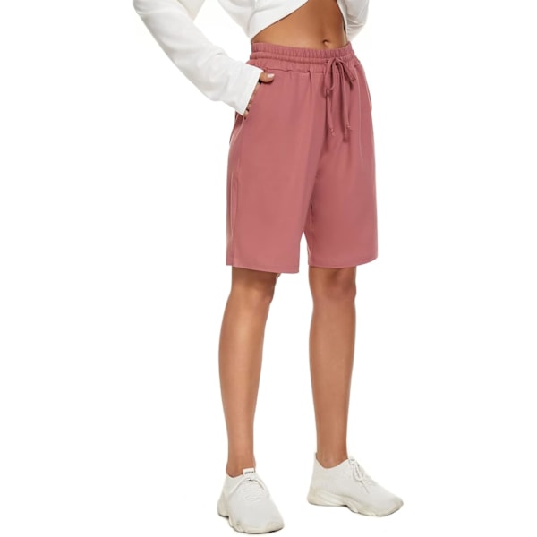 VEK Dam Workout Shorts Lösa Lounge Bermuda Shorts Casual Sommar Yoga Shorts Knälånga