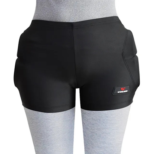 Hing Hip Sports Vadderade Shorts Höftskydd Tonåringar Skidskyddande Byxor Skid SnowBlack L