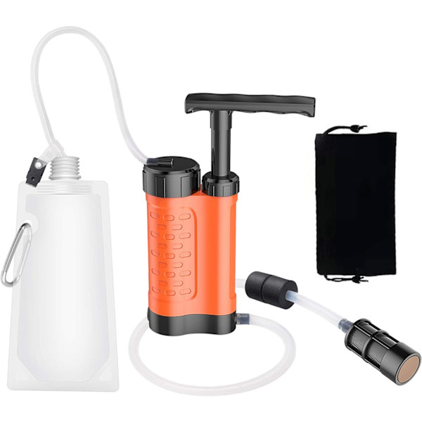 Wer Purifier Pump Vattenfiltreringssystem med 0,01 Micron Vattenfilter Bärbar Utomhus Nödöverlevnadsutrustning för Familjens Beredskap Camping Vandring