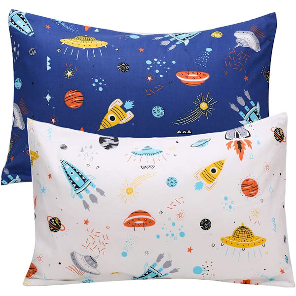 Ks Toddler Pillowcases UOMNY 2 Pack 100% Bomull Pillow Caver Pillowslip Case Passar Kuddar storlekar 13 x 18 eller 12x 16 för Barn Sängkläder Pillow Cover Bab