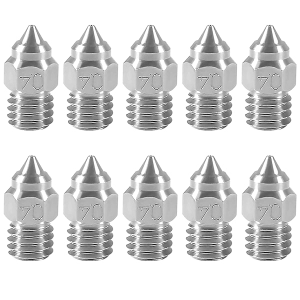 NN 10 st CR6 SE munstycke Pläterade slitstarka munstycken 0,4 mm Kompatibel med Creality Ender 3 V2 / PRO CR10 V2 V3 Ender 5