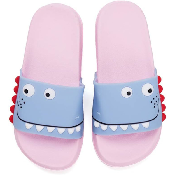 bolury Pojkar Flickor Dinosaurie Slide Sandaler, Barn Inomhus Utomhus Strand Pool Sandaler Anti-Slip Dusch Slide Hem Tofflor Rosa 13-13.5 US Little Kid