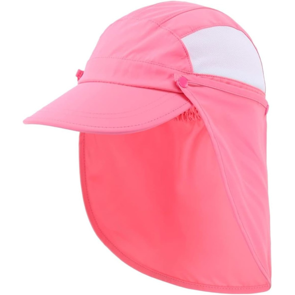 racy Utomhus Barn Solskydd Mössa Mesh UPF50+ Nackskydd Hatt Snabbtorkande Solhattar
