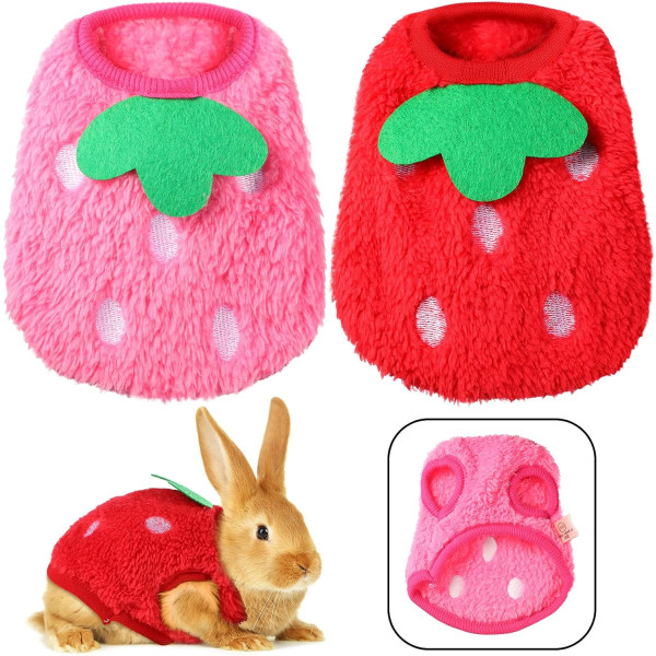 ieces Pet Costume Rabbit Cute Rabbit Clothes Fleece Warm Small Animal T-Shirt Bunny Vest Cozy Small Pet Apparel for Kitt  3 S