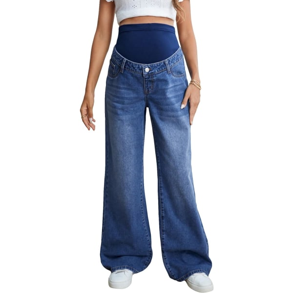 dusa Graviditet Graviditet Jeans med fickor Medium Wash Large