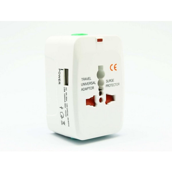 Uversal reseadapter med USB -port kan användas i alla länder