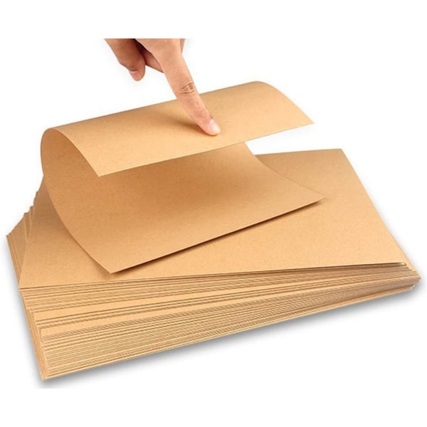 Ark, Brunt Kraft Cardstock-Brown Kraft Paper Card A4 200gsm Card Stock Printer Paper för inbjudningar, menyer, hantverk,