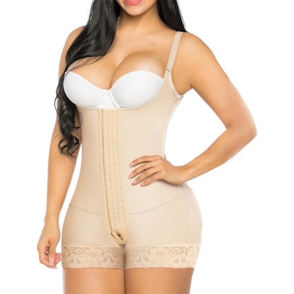 RX Shapewear Tummy Control Fajas Colombianas Hög Kompression Body Shaper för Kvinnor Butt Lifter Lår Slankare Beige 3X-Large