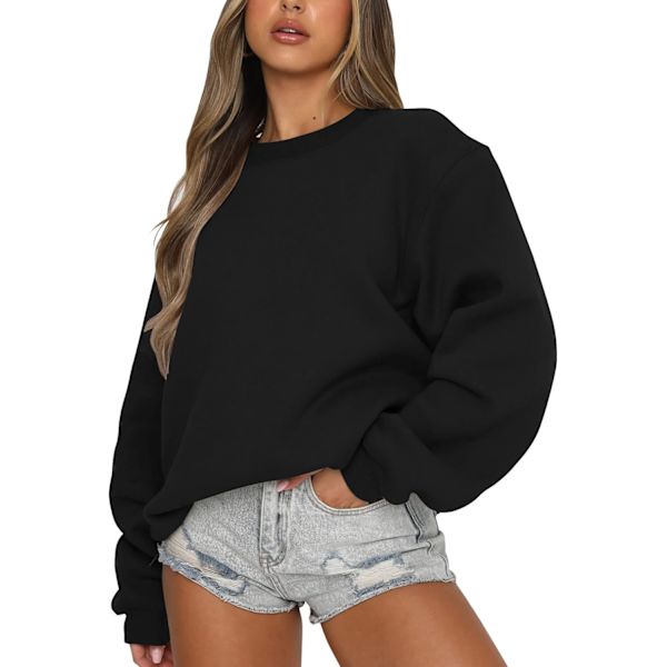 way&EC Dam långärmad tröja casual crewneck oversized pullover hoodies höst toppar