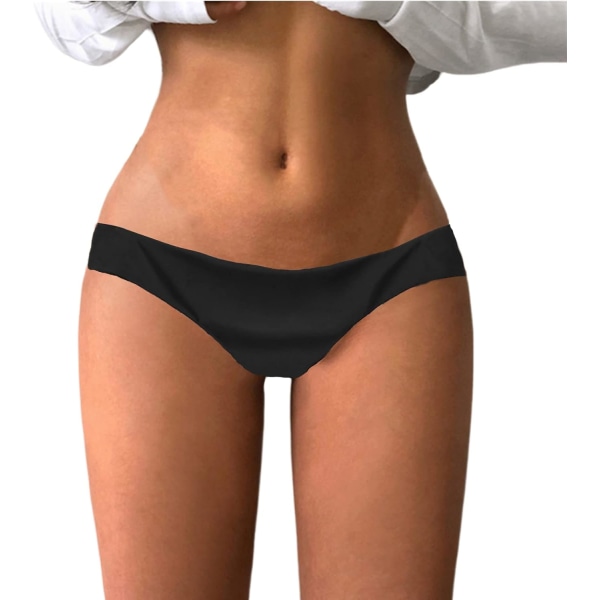 en's Sexiga spetsunderkläder Blommiga trosa T-string Tanga Satinunderkläder Spets-svart Stor