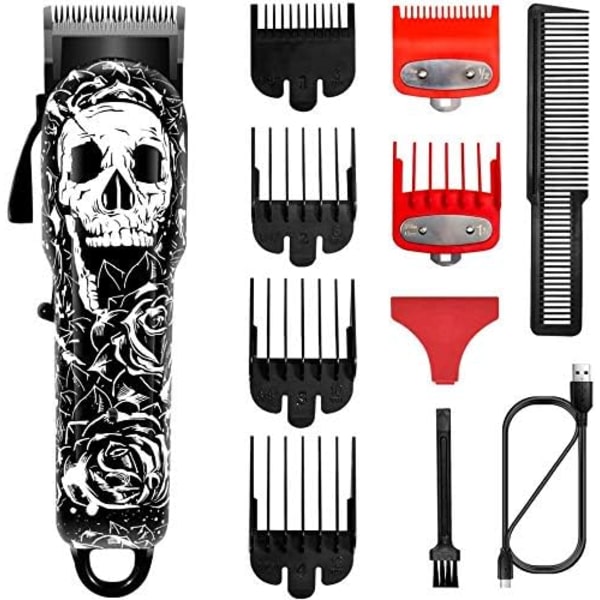 SKER Hårklippare för Män Professionell Sladdlös Hårtrimmer Skäggtrimmer Frisyr Grooming Kit Frisör Hårklippning Uppladdningsbar