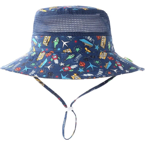 racy Baby Toddler Kids Justerbar Solskydd Hatt UPF 50+ Pojkar Flickor Mesh Bucket Hat Fällbar