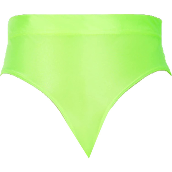 udmall Dam High Cut Thongs Briefs Balett Dans Underkläder Booty Shorts Shiny Panties Style-2-fluores X-Large