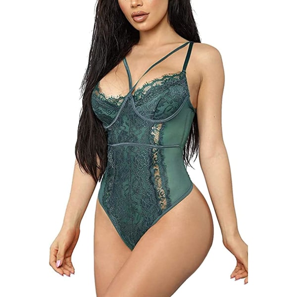 tifo Dam Sexig Body Lingerie En Delig Babydoll V-Ringad Teddy Knäppning Gren Stora