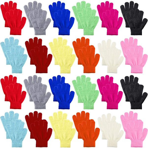 Par Vinter Magiska Stickade Vantar Hel Finger Stickade Vantar för Barn Pojkar Flickor Flerfärgade