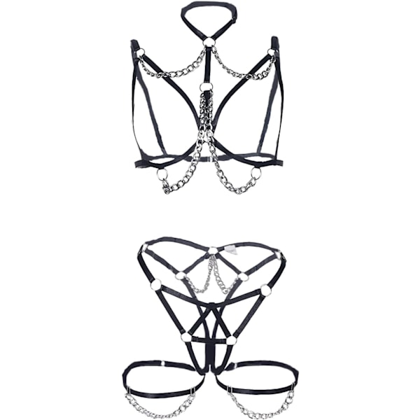 Kvinnors Lingerie Sexig Teddy One-Piece Spets Babydoll Fishnet BabyDoll Bodysuit Nattlinne Q00938j Liten