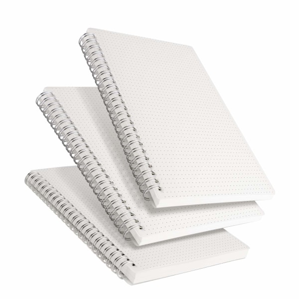RTACY Dot Grid Notebook Spiral - 3-pack Dotted Bullet Grid Journal med 480 sidor, 100 g/m² tjockt prickigt papper, 5,7" x 8,3"