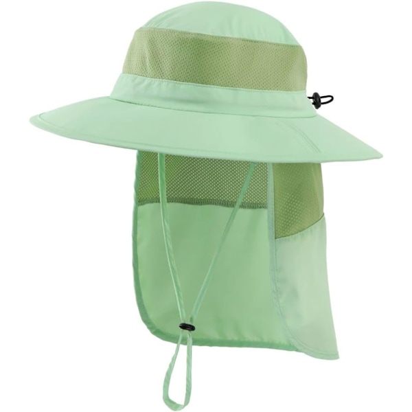 racy Toddler Kids UPF50+ Solhatt med nackskydd Bred brätte Solskydd Hatt för pojkar flickor Mint
