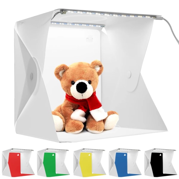 Fding Fotostudio, Softbox-belysningsstativ, 2 LED-paneler, 6 scenarier,