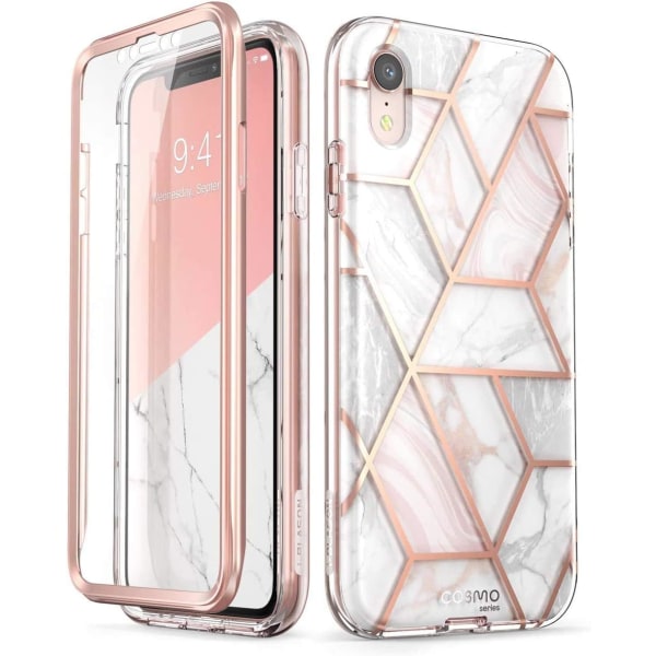 lason Cosmo Helkropps Glitter Bumper Case för iPhone XR 2018 Release, marmor, 6,1" marmor
