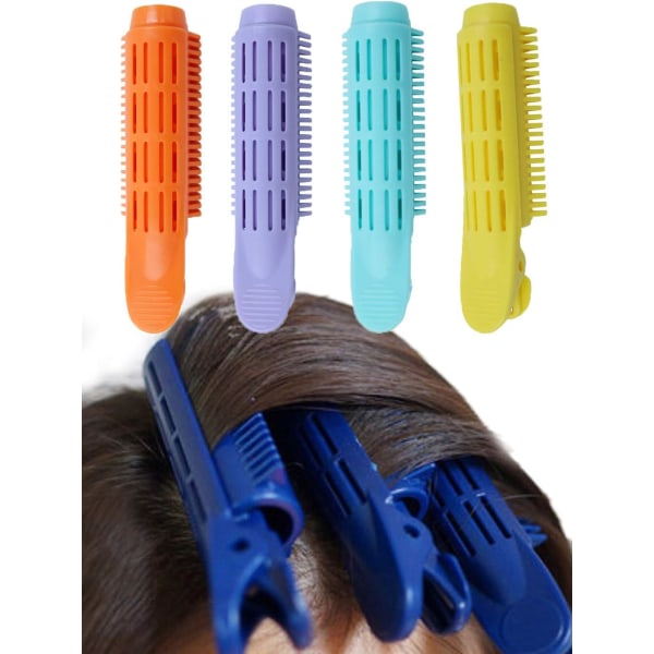 4S Hårrotsklämma Naturligt volymgivande hårklämma Hem DIY Fluffigt lockigt hårstyling TPink&lila&ljusblått