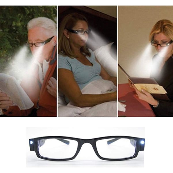 KAR Presbyopia Led Läsglasögon (Styrka +2.0) med Fodral
