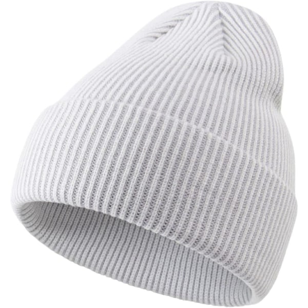 racy Toddler Beanie Hat för pojkar flickor utomhus barn vintermössor manschett stickad mössa grå vit 2-4T