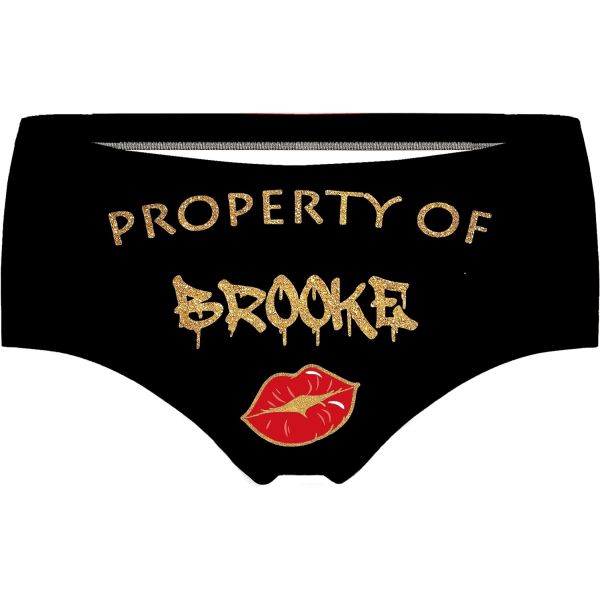 KAIJIA Dam Fashion Flirty Sexy Funny Naughty 3D Tryckt Söta Djur Underkläder Briefs Gåvor Kärlek Brooke X-Large