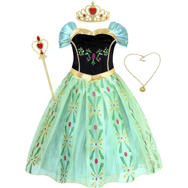 ABarley Princess Klänning för tjejer Klä upp kostymer Halloween Coronation Klänning för barn Cosplay outfit