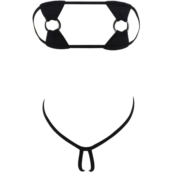 RRYLO Olika stilar Micro Bikini Set Multi Simdräkter Baddräkt Simunderkläder 17109-svart