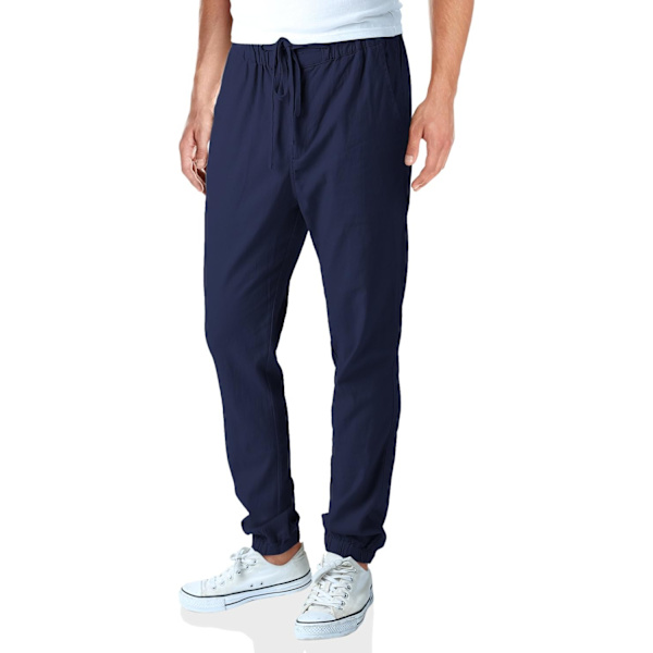 ch Herr Twill Joggerbyxor 6029 Blå (linne 29