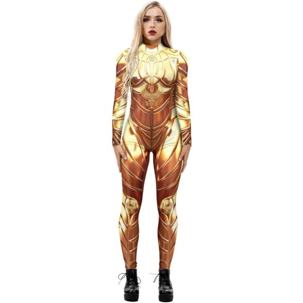 tory Womens Hi-Neck Print Bodycon Jumpsuits Fullbody Unitard 23#pattern#4 X-Large