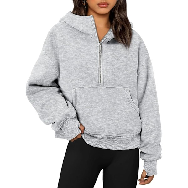 N Halvblixtdragkedjor för kvinnor Kvartsblixtdragkedjor Fleece Tröjor Höstmode Outfits 2023 Vinterkläder