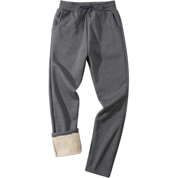 MEA Herr Vinter Varma Fleece Fodrade Joggingbyxor Sherpa Joggerbyxor med Fickor