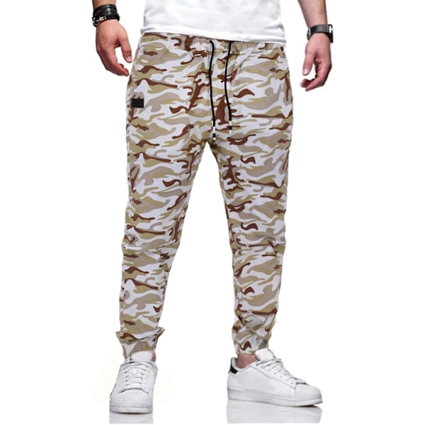 Utomhus Jogging Casual Byxor Slim Joggers Träning Byxor för Löpning Sweatpants Vandring Kamouflage XX-Large