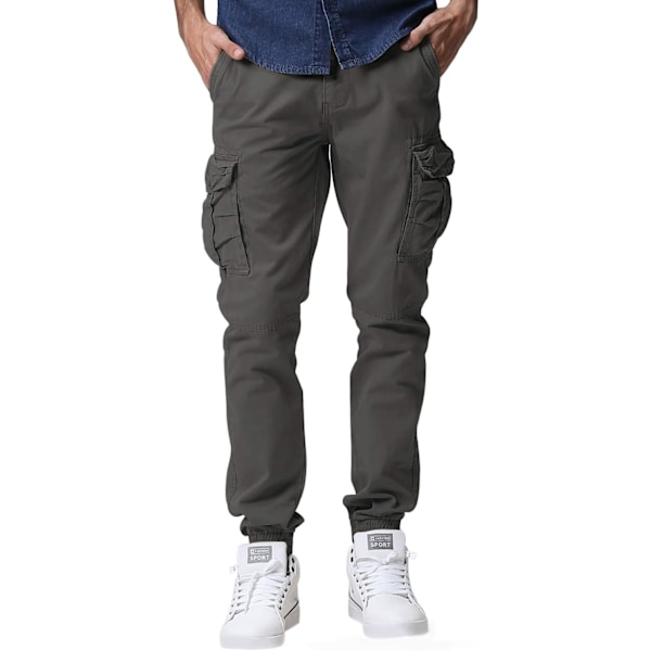 ch herr Twill Jogger byxor 6539 Army Gray 32
