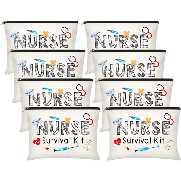 cs Nurse Survival Kit Sminkväskor Kosmetikväska Sjuksköterska Practitioner Presenter Toalettväska Rolig resväska Sjuksköterskor Skolmaterial Sjuksköterskestudentpresenter, Wh