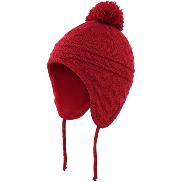 racy Baby Toddler Varm Öronlapp Mössa Barn Pojkar Flickor Vinter Fleece Fodrad Stickad Mössa