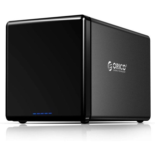 4 Bay USB3.0-hölje i aluminium för 3,5-tums SATA I II III-hårddiskar, verktygsfri installation, HDD SSD-lagringsfodral, stöd för Windows, Mac OS, Linux upp till 64 TB