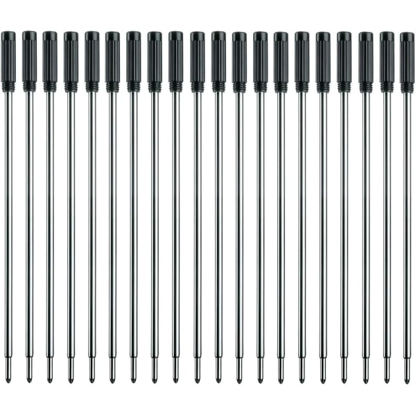 MgRan 4,5'' Kulspetspenna Refill för Cross Pens, Medium Point Pen Refill - Svart bläck. Förpackning med 20