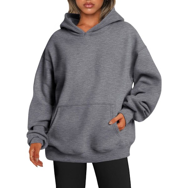 N Damkläder Hoodies Oversized Sweatshirts Pullover Fleece Tröjor Långärmad Med Fickor Vinter Höst Kläder Y2k Kläder