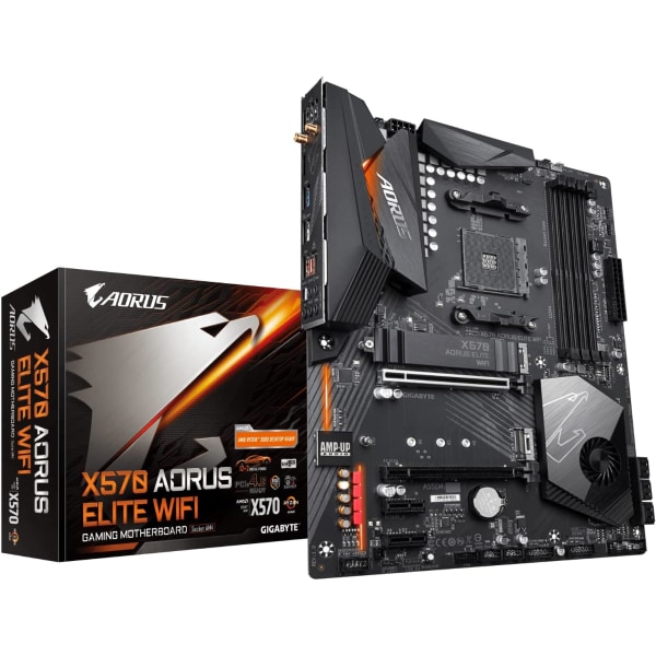 GABYTE X570 AORUS Elite Wi-Fi (AMD Ryzen 3000/X570/ATX/PCIe4.0/DDR4/Intel Dual Band 802.11AC Wi-Fi/Front USB Type-C/RGB Fusion 2.0/M.2 Thermal Guard