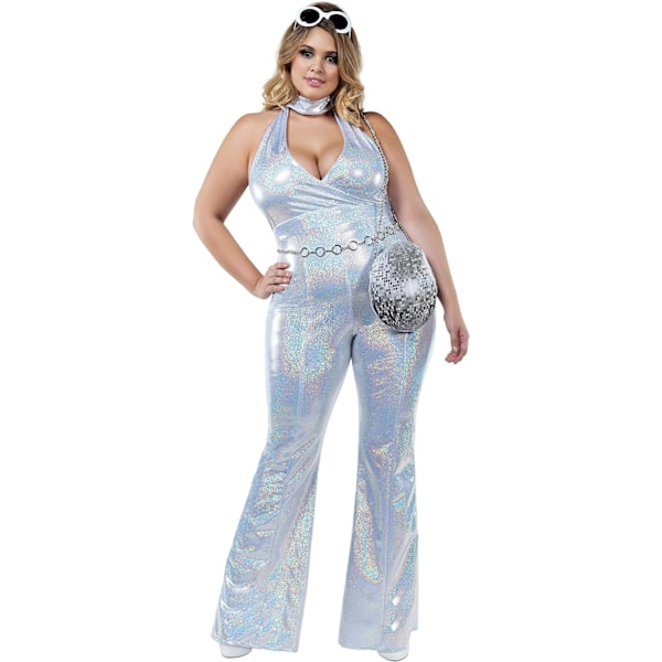 rline Dam Atlantis Drottning Kostym Silver 3X-Large