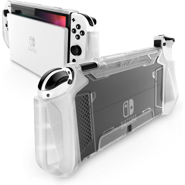 ba Dockable Case för OLED 2021, [Blade Series] TPU Grip Protective Cover Tillbehör Kompatibel med OLED 7 tum och Joy Clear
